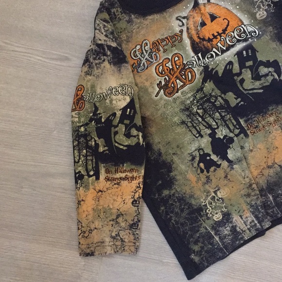 Happy Halloween Top Cactus Bay Bling L Large M Med - Picture 3 of 12